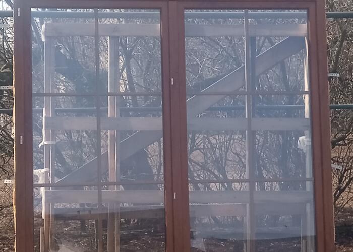 Grajewo ogłoszenia: Sprzedam okno balkonowe z demontażu kolor złoty dąb...